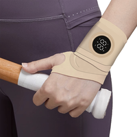 Masseur de poignet et de main EMS électrique, 15 niveaux d'intensité, 8 modes, chauffage à 3 niveaux, charge magnétique, pour soulager l'arthrite, idéal pour le bureau