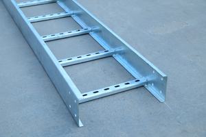 ถาดสายเคเบิลแบบขั้นบันไดทำจากเหล็กเคลือบสังกะสีแบบจุ่มร้อนทนทานสำหรับงานก่อสร้างอุตสาหกรรมรับน้ำหนักได้1000กก. - Product Image 2