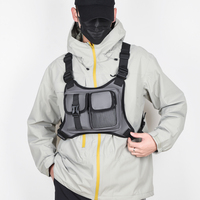 Tas Vest Fashion Multifungsi Tahan Air untuk Perjalanan Outdoor, Hiking, Bersepeda, Olahraga, dengan Strip Reflektif