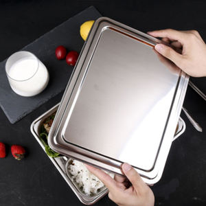 Großhandel Custom Food <span class=keywords><strong>Tray</strong></span> Edelstahl Teller Sets Geschirr 5 Fach Food Carrier mit Deckel - Product Image 3