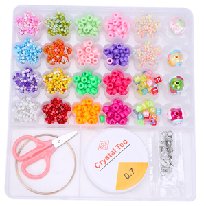 Perles de riz en verre bricolage perlé nouveau jouet éducatif fait à la main pour enfants bracelet collier matériel ensemble fabricants vente directe - Product Image 6