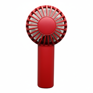 Ventilatore Portatile con Luce, Tre Velocità del Vento, Mini Ventilatore Indossabile per Uso Domestico e Camper, Fino a 7 Ore di Autonomia, Rosso - Product Image 1