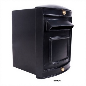 Hot Selling High Quality Black <b>Metal</b> Wall Mounted <b>Post</b> <b>Box</b> With Lock Safe & Secure Storage <b>Box</b> For Home Outdoor - Product Image 1