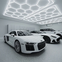 Luces LED Hexagonales Tipo Panal para Taller, con Clasificación IP67, para Taller Mecánico, Garaje, Oficina, Montaje en Techo