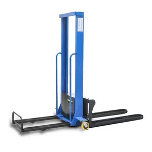 Piccolo impilatore di sollevamento autocaricante 500kg carrello elevatore semielettrico portatile autocaricante impilatore pallet