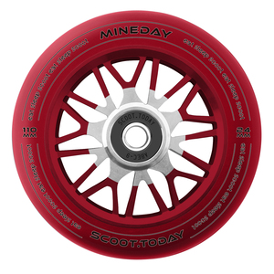Roues de trottinette en aluminium super légères 110mm 120mm, noyau en aluminium, PU 88A à rebond élevé, roulement ABEC-9, fabrication sur mesure, pièces de trottinette personnalisables - Product Image 5