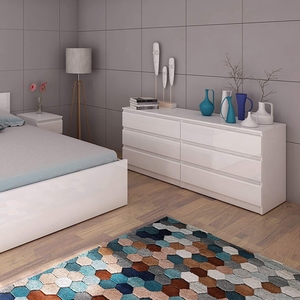 Muebles para el hogar pecho <span class=keywords><strong>ancho</strong></span> <span class=keywords><strong>de</strong></span> 6 cajones (3 + 3) En trufa <span class=keywords><strong>de</strong></span> roble muebles <span class=keywords><strong>de</strong></span> sala <span class=keywords><strong>de</strong></span> tablero <span class=keywords><strong>de</strong></span> partículas MDF - Product Image 5