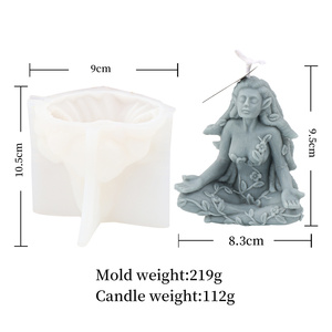 Molde de silicona para velas y yeso con forma de cuerpo femenino, para decoración de jardín, estilo Diosa del Bosque, Luna, Ninfas, para meditación, arte y manualidades. - Product Image 6