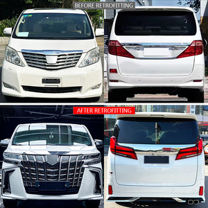 Nouveau kit carrosserie universel pour Alphard 2008-2014 : pare-chocs avant, feux antibrouillard, pare-chocs arrière, hayon, feux arrière, fixation par boulons - Product Image 2