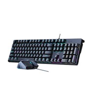 Clavier de jeu filaire mécanique véritable Power E Family GK100, ensemble de souris de jeu pour ordinateur portable et ordinateur de bureau