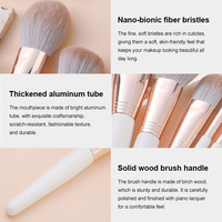 LOW quantité minimale de commande, ensemble de pinceaux de maquillage professionnels blancs avec logo personnalisé, 11 pièces, kit de pinceaux de maquillage vegan en soie et cheveux synthétiques de luxe avec étui