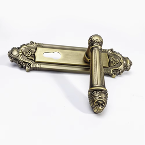 Juego de Panel de bloqueo de llave de Madera de latón de aleación de Zinc de aluminio de lujo en línea para manijas de puerta de palanca Interior de privacidad del hogar - Product Image 4