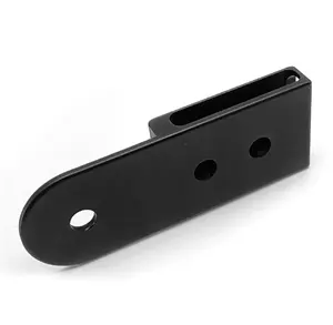 Plaque de fixation de piercing de ceinture creuse en acier noir usiné CNC de conception OEM