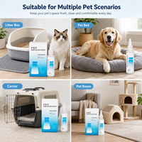 Spray désodorisant pour animaux de compagnie 50ml 90ml 200ml Sans parfum Éliminateur d'odeurs avec eau déionisée et nano-zinc pour chats et chiens
