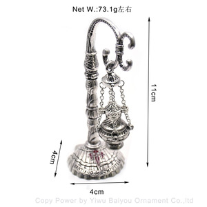 Aromatherapy Burner Small Antique Silver Pendant Metal Incense <b>Holder</b> Religious Item Home Decor Yiwu Origin WP 100 - Product Image 3