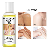 Huile de gommage extra forte lotion jaune pour le visage et le corps pour le blanchiment des articulations et des cicatrices
