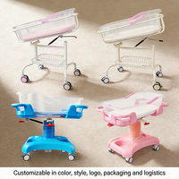 Lit d'hôpital mobile pour bébé avec roulettes, hauteur réglable, berceau médical pour nouveau-né