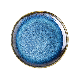 Yunmeng blu forno transfrontaliero ciotole, piatti e piatti in ceramica irregolari smaltati - Product Image 5