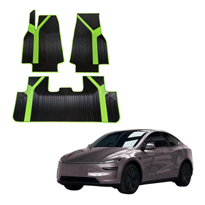 Juego Completo de 2 Piezas de Accesorios Interiores de Látex con Rayas Perforadas con Aguja para Tesla Model Y Facelift, 10 mm de Grosor, Fáciles de Limpiar, 1 Año de Garantía - Product Image 1