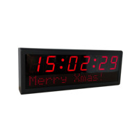 Reloj de Red Digital LED para Transmisiones, Alimentación por Ethernet, Reinicio Automático de Horario de Verano