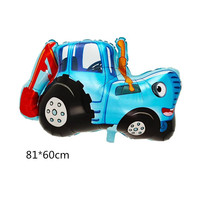 Nouveau ballon en aluminium en forme de tracteur agricole de grande taille, ballon de tracteur bleu, vente en gros