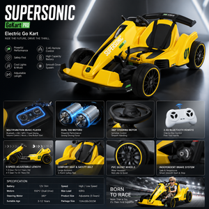 Autos de Carreras de Alta Velocidad para Niños, Go Karts Eléctricos de 12v con Batería, Autos de Karting en Venta - Product Image 3