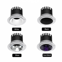 Spot encastré au plafond PULUOTI sans cadre 8W 55mm COB Lumière spectre complet respectueux des yeux Blanc et noir Spot de haute qualité