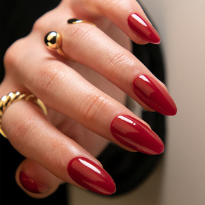 Best-Seller global 2025 Pop Color sólido Nail Art Tipo almendra Brillante Eliminado Prensa en las <span class=keywords><strong>uñas</strong></span> - Product Image 1