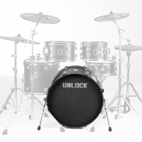 Batterie de basse noire de 22 pouces Roland pour Yamaha, compatible avec les composants de batterie électronique, avec une nouvelle peau en mesh, produits neufs en stock