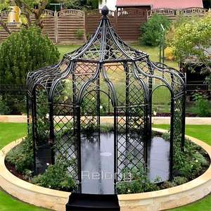 Decoración <span class=keywords><strong>de</strong></span> la boda al aire libre Gazebo <span class=keywords><strong>de</strong></span> <span class=keywords><strong>hierro</strong></span> <span class=keywords><strong>forjado</strong></span> Diseños Pérgola <span class=keywords><strong>de</strong></span> jardín para la venta - Product Image 3