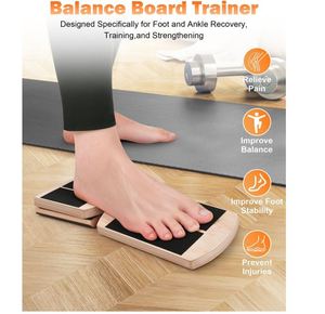 Renforçateur de <span class=keywords><strong>cheville</strong></span> en <span class=keywords><strong>bois</strong></span> personnalisé, planche d'équilibre à une seule jambe, renforçateur de pied artisanal pour fasciite plantaire, tendinite d'Achille, OEM - Product Image 4