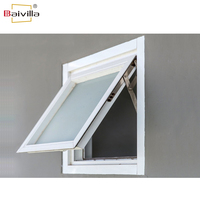 Fenêtre à auvent en PVC de conception de fenêtres suspendues vers l'extérieur en verre double UPVC de style européen