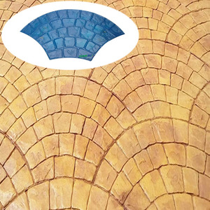 Moldes estampados de hormigón, abanico europeo, sellos asequibles de caucho y látex para hormigón - Product Image 3