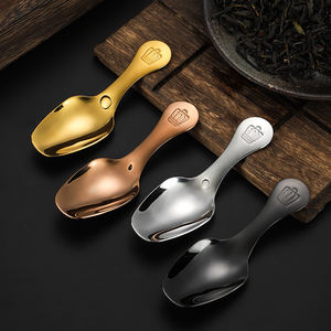 Minicuchara de postre y café de acero inoxidable 304, cuchara de té de hoja suelta, mango corto creativo - Product Image 3