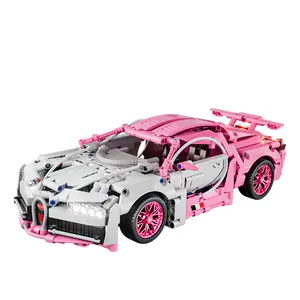 Toylinx 89114 DIY 1:14 Pink Supercar Building Block Assembly Partículas pequeñas Educ Build Block Puzzle Juguetes para niños