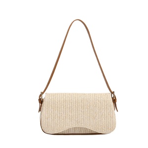Women's Summer Vacation Style Small <b>Square</b> Straw Bag for Hot Selling Fashionable Fiber Woven Zip Closure Shoulder Bag Tanjing - Product Image 5