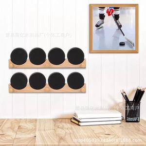 Wooden Medal Display Rack Wall Mounted With <b>Hooks</b> Rectangle Shape Multipurpose Storage For Awards And Decorations - Product Image 2