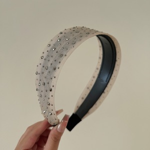 Diadema coreana brillante con diamantes y borde ancho, accesorio de moda para el cabello para mujer - Product Image 4