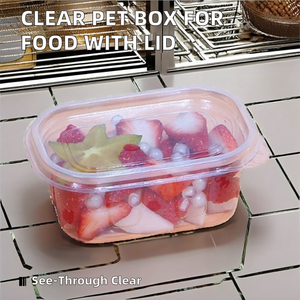 Emballage PET Transparent pour Nourriture pour Salade Sushi Pizza Boeuf Cadeaux <span class=keywords><strong>Tampon</strong></span> Chauffant Gâteau Aux Fruits Mousse Fromage Crème Glacée-PP - Product Image 3