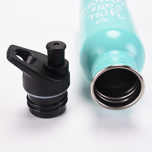 Bouteille isotherme portable en acier inoxydable de 750 ml (25 oz) avec isolation sous vide de 6 heures et couvercle imprimé avec slogan – Vente en gros - Product Image 3