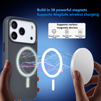 Nuevo Estuche de Cuero Real con Botón para Cámara con IA para iPhone 11 12 13 14 15 16 17 Pro Max
