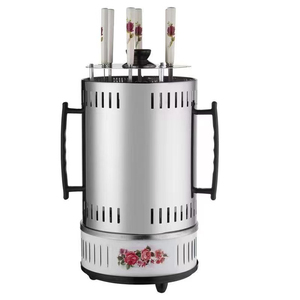 Gril de barbecue électrique rotatif, gril de table vertical, cuisinière de barbecue automatique saine <span class=keywords><strong>sans</strong></span> graisse <span class=keywords><strong>sans</strong></span> fumée, verre trempé pour 2 - Product Image 5