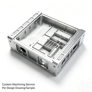 Piezas de mecanizado CNC de aluminio billet OEM de 5 ejes para carcasa de motor automotriz, inversor, placa base de motor y disipador de calor - Product Image 1