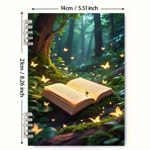 Libro A5 Cuaderno Bosque y libro mágico Arte Venta al por mayor Composición personalizable Portatil Diario de lectura Vintage Cuadernos en blanco - Product Image 2