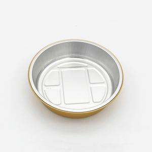 410ml pleine grandeur profonde ronde feuille d'or casseroles Pot plateau en aluminium jetable plaque d'emballage alimentaire personnalisable - Product Image 2