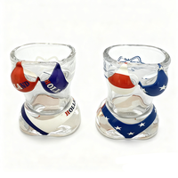Verre à shot personnalisé pour vin ou whisky, souvenir touristique de Norvège, motif bikini amusant, réutilisable, durable et alimentaire