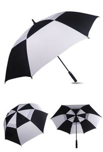 Large <b>Windproof</b> Golf <b>Umbrella</b> 60" Wide Vented Double With Reinforced Fiberglass Ribs Waterproof Coated Canopy - Product Image 3