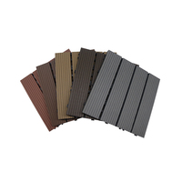 Dalles de terrasse modulaires en composite bois-plastique rainurées, modernes, antidérapantes, résistantes aux fissures, à emboîtement par clic, épaisseur 21 mm, à prix réduit