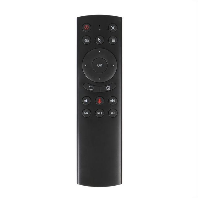 G20 2.4G Wireless Keyboard Air Mouse Mini Remote Control Voice Input Learning Code Function AAA Battery 10m Range Black