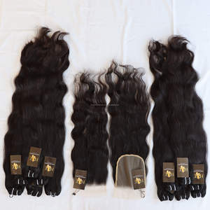 Tissage en lot naturel vierge avec Lace Closure 5x5 6x6 7x7 Hd Swiss Lace Closure 100% - Product Image 2